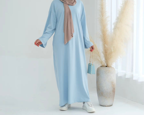 Amal – Løs og Lett Kjole Blå